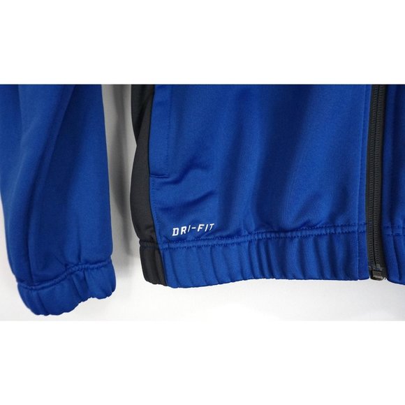 NIKE Mens Blue Black Active Sport Dri Fit Full Zip Coat Jacket - Picture 2 of 5